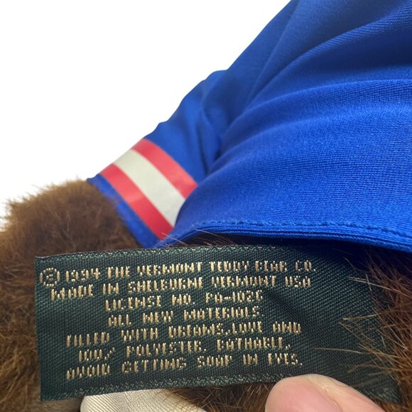 NFL Giants Teddy Bear With Helmet & Jersey By Vermont Teddy Bear Co. - Picture 8 of 9